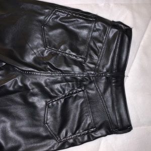 Black leather pants